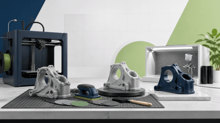 Tahapan finishing hasil 3D printing dari sanding primer hingga pengecatan mengilap